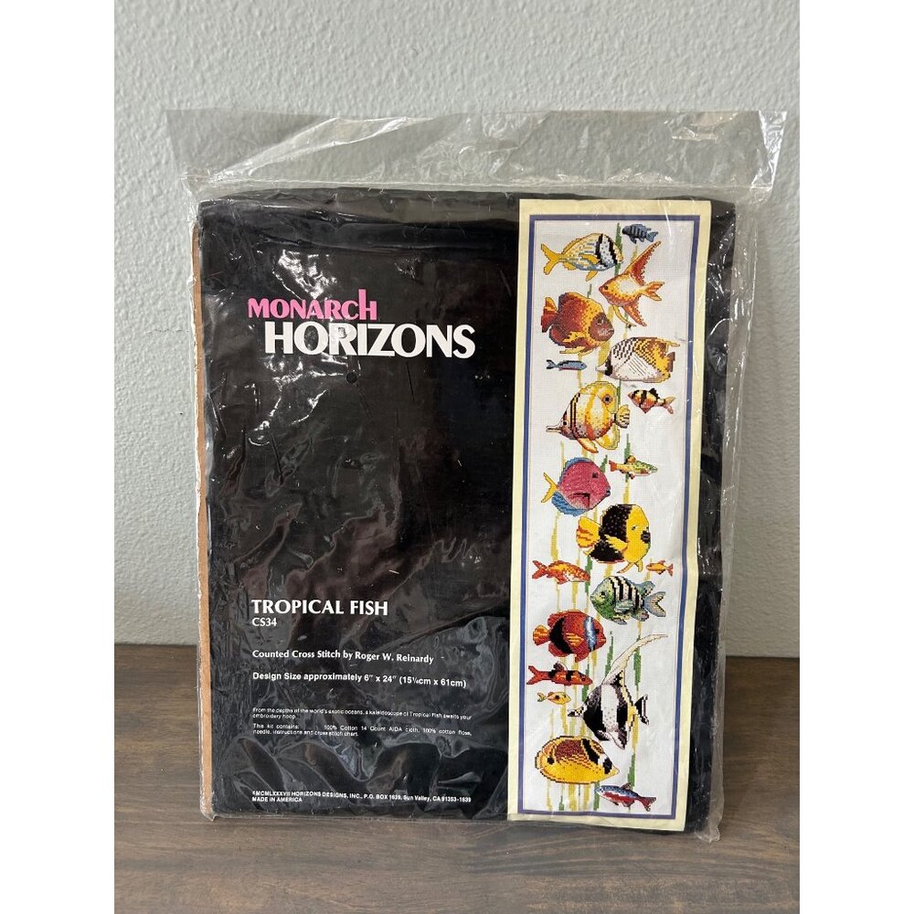 Monarch Horizons Cross Stitch Kit Tropical Fish New Sealed